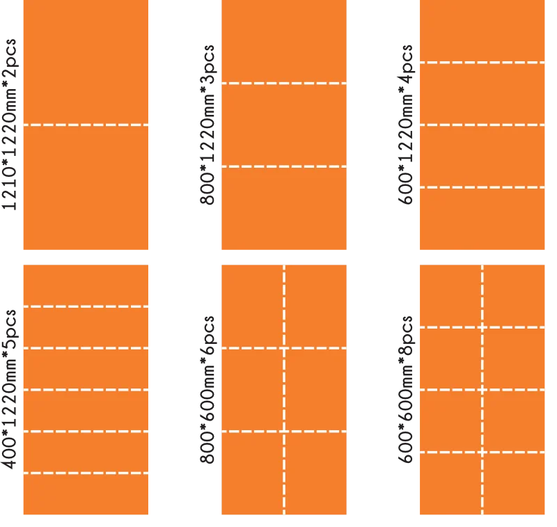 AcousPanel cutting size diagram