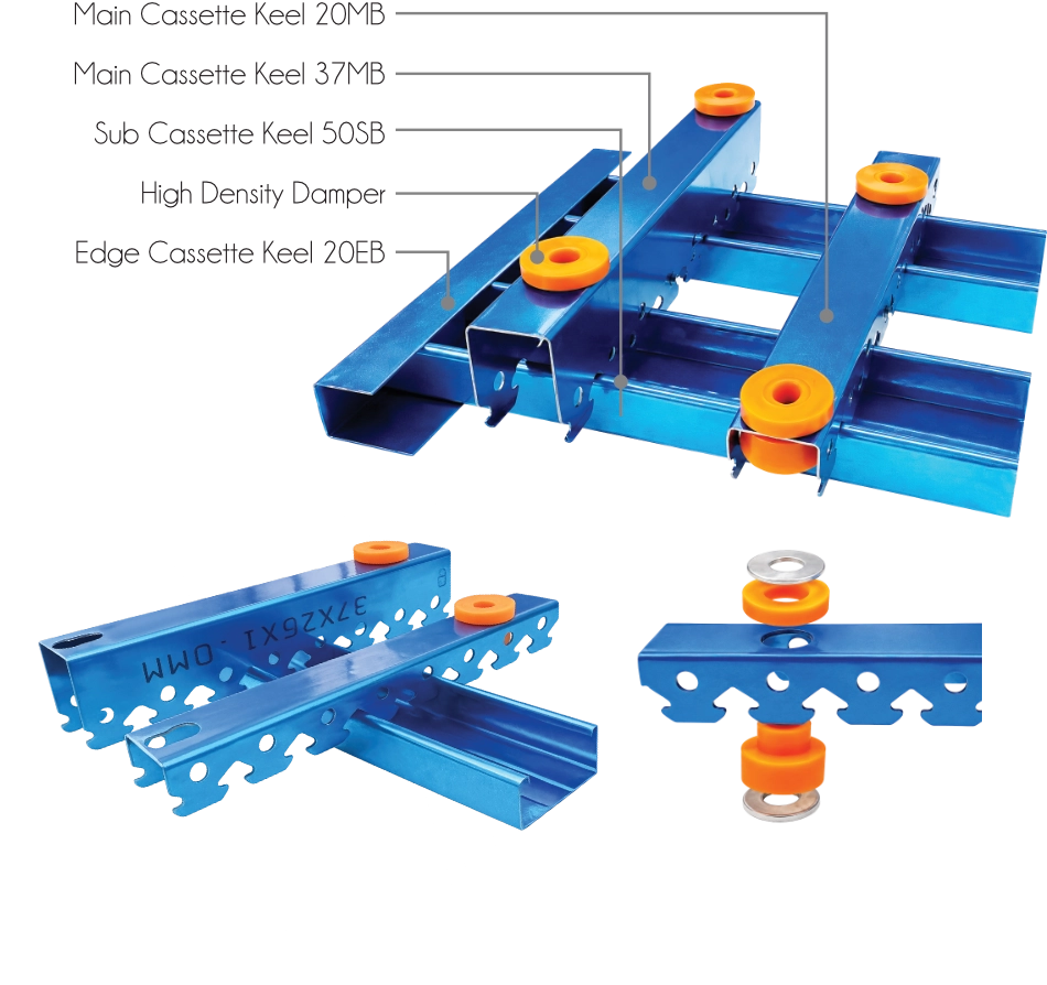 Cassette Keel Acoustic Framing & Hardware