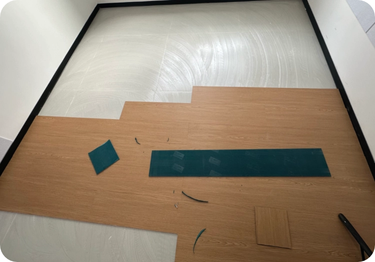 SG-AF acoustic flooring installation detail