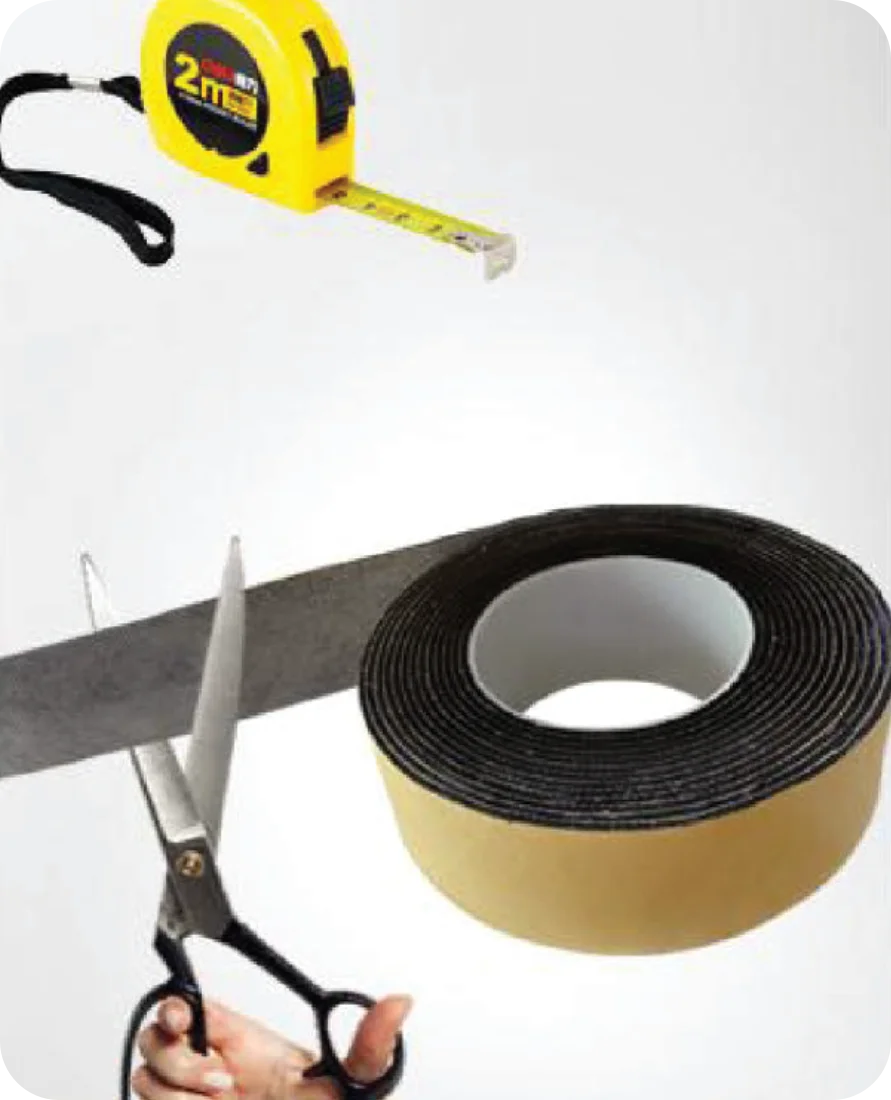 SG-DM452 damping tape applied on metal stud
