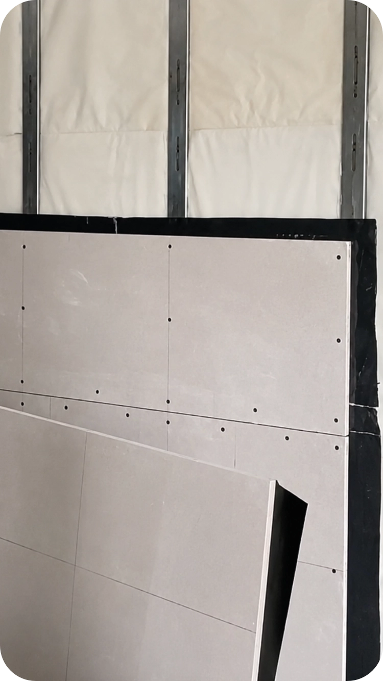 SG-DM612B damping pad installed on building substrate